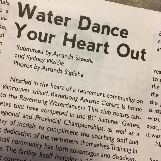 Water Dance Your Heart Out Article