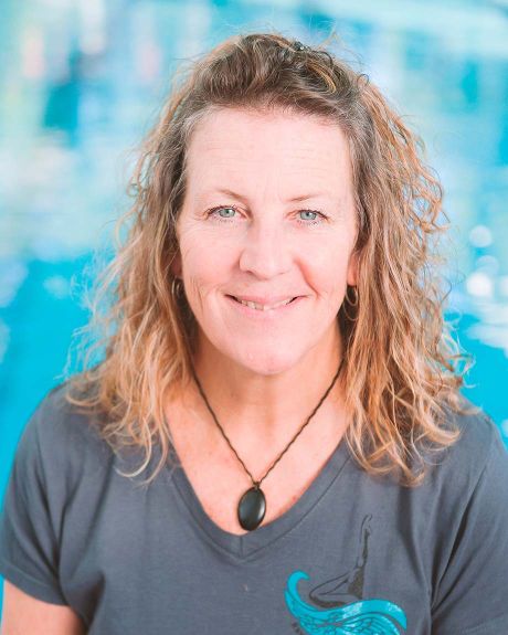 Head coach of Ravensong Waterdancers, Carol McFayden